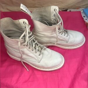 Dr. Martens White Combat Boots